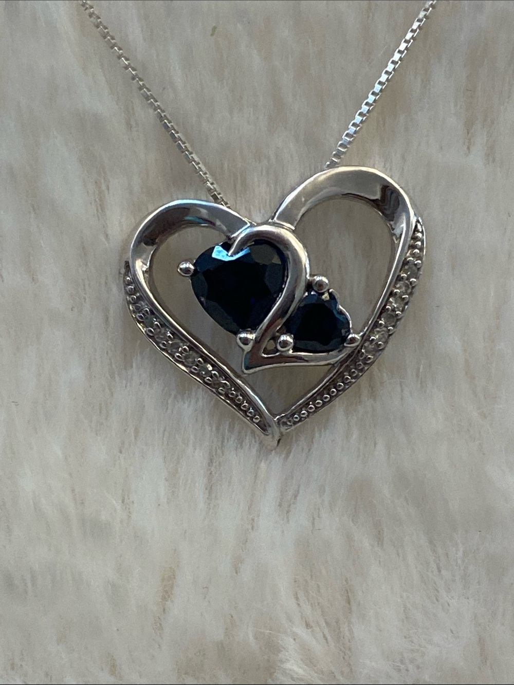 Sapphire Heart Pendant